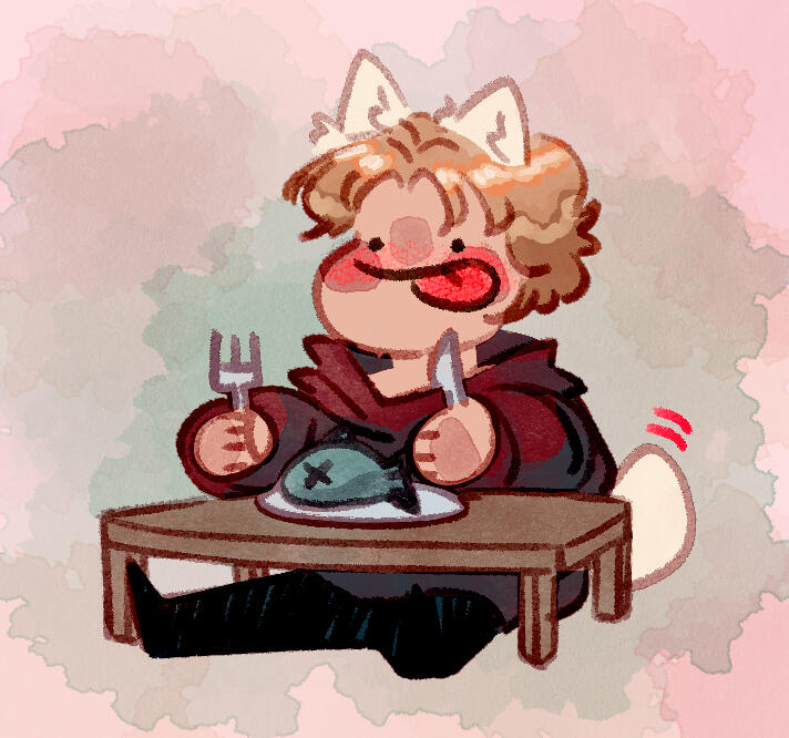 table, dead fish